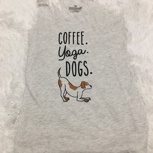 Coffee Yoga Dogs Tank Top SM